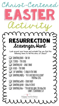 an easter activity poster with the words, easter activities