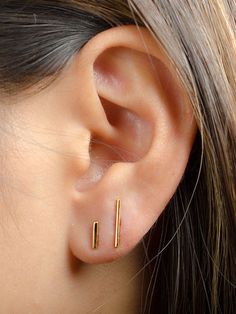 Bar Earring SET, Sterling Silver & Gold Plated, Bar Post Earrings, Line Earrings, Stud Earrings Set, Minimalist Modern Jewelry, Gift, COM002 Bar Earrings Cartilage, Jóias Body Chains, Anting Manik, Staple Earrings, Tragus Piercing, Minimal Earrings, Bar Stud Earrings, Bar Earrings, Stud Earrings Set