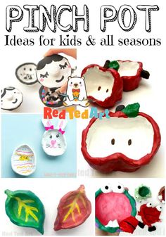 Pinch Pot Air Dry Clay, Clay Art Projects For Kids, Elementary Clay Projects, Clay Pinch Pot Ideas, Air Dry Clay Pots, Pottery For Kids, Pinch Pot Ideas, Clay For Kids, Clay Art For Kids