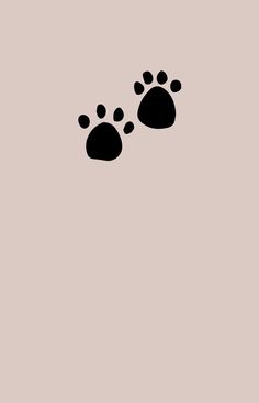 an animal's paw prints are shown in black on a beige background