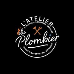 a black background with the words la atelier du plombier