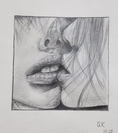 a pencil drawing of a woman's face