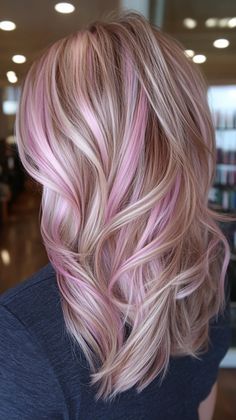 Rock a pink lemonade ombre that beautifully complements tan skin. Visit our page for tips on achieving this stunning style. Save this pin for ombre inspiration! Tags: #PinkLemonadeOmbre #HairColor #TanSkin Light Brown Hair With Blonde And Pink Highlights, Hair Color Ideas Fun Colors, Blonde Hair With Purple Tips, Hair Color For Tan Skin, Highlights Subtle, Pink Hair Ideas, Pink Goddess, Pink Hair Color Ideas