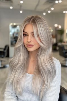 Elevate your look with 51 glamorous hairstyles for long blonde hair that exude elegance! 💁‍♀️ #LongBlondeHair #GlamHair #HairInspo Valyrian Hair, Blonde Variations, Long Blonde Hairstyles, Glamorous Hairstyles, Gorgeous Hair Color, Glamorous Hair, Ash Blonde Hair, Blonde Hairstyles, Hair Guide