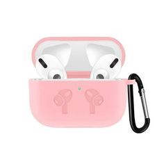 the pink case for an airpods with earphones in it