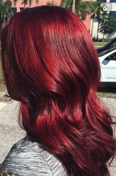 Intense Red Hair, Dark Bright Red Hair, Bright Dark Red Hair, Ruby Hair Color, Berry Red Hair, Scarlet Red Hair, Blood Red Hair Color, Ruby Red Hair Color, Crimson Red Hair