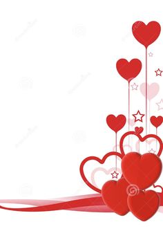 valentines day background with hearts and stars stock photo - image 397984