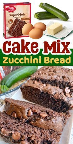 cake mix zucchini bread with chocolate frosting