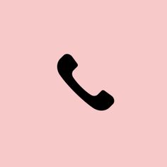 a black phone on a pink background with the letter c in it's center