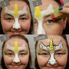 Easter Face Paint, Face Painting Unicorn, Homemade Face Paints, Face Painting Tutorials, Festival Face