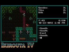 an old computer game screen showing the location of kirouta iv, which is located in