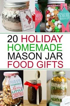 homemade mason jar food gifts for the holidays