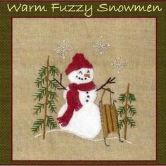 a snowman with a red hat and scarf is shown in the middle of a cross stitch pattern