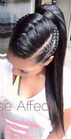 Get a Gorgeous Braid This Summer! Gorgeous Braids, Vlasové Trendy, Braided Ponytail Hairstyles, Penteado Cabelo Curto, Braided Hairstyles Easy, Braided Ponytail, Hairstyles Ideas, Kids Black, Love Hair