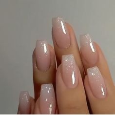 Nokti Za More, Sparkly Bridal Nails, Nokti Za Maturu, 16 Nails, Formal Nails, Colorful Nails, Bride Nails, Nagel Inspo, Pink Nail