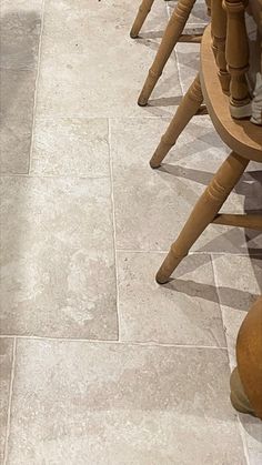 Tuscany Crema Modular Floor Tiles in a kitchen dining area Kitchen Floor Tiles, Modular Tile, Travertine Stone, Kitchen Floor, Stone Flooring, Floor Tiles