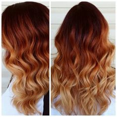 Copper Blonde Balayage, Auburn Ombre, Trendy We Fryzurach, Auburn Balayage, Copper Blonde, Ombre Hair Blonde, Hair Color Auburn, Copper Hair Color