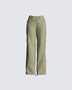 Turn heads and slay your back to school outfits with our main character looks 💅 Olive Cargo Style Pants For Fall, Olive Cargo Pants For Fall, Khaki Straight Leg Cargo Parachute Pants, Khaki Cargo-style Straight Leg Parachute Pants, Trendy Green Cargo Parachute Pants, Khaki Cargo Pants For Spring Outdoor Activities, Casual Olive Bottoms With Multiple Pockets, Casual Olive Cargo Pants For Fall, Green Cargo Pants With Flap Pockets For Spring