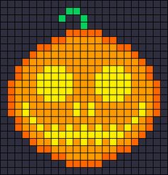 an image of a pixellated pumpkin