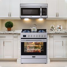 The GASLAND 30-inch range has a 5.0-cubic-feet oven, as well as five burners, including a large 18, 000 dual ring high power burner The cooktop has an edge-to-edge surface, that gives you more room for large pans. Its heavy-duty grates are dishwasher safe, and the sealed burners contain spills for easy cleanup. It includes the rack that can be rearranged in up to six different positions. The oven has a hidden baking element for easier cleaning, and a storage drawer at the bottom where you can st Gas Ranges, Range Stove, Slide In Range, Single Wall Oven, Single Oven, Stoves Range, Gas Oven, Stove Oven, Gas Burners