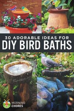 50 adorable ideas for diy bird baths