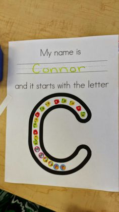 the letter c is for my name is connor and it starts with the letter c