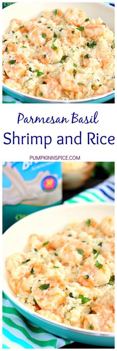 shrimp and rice casserole with parmesan basil