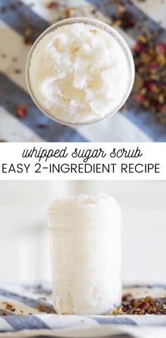 This homemade whipped sugar scrub will leave your skin smooth, rejuvenated, and exfoliated. Whipped sugar scrub makes the best homemade gifts or the perfect addition to an in-home spa night. #whippedsugarscrub #homemadesugarscrub #diysugarscrub #allnaturalskincare Wax Recipe, Lavender Sugar, Whipped Sugar Scrub, Lavender Sugar Scrub, Skin Exfoliating