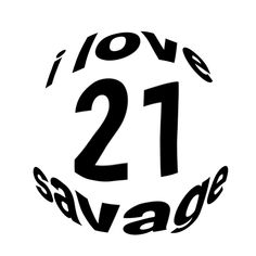 the number 21 is shown in black and white