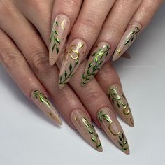 All posts • Instagram Chrome With Nail Art, Chrome Leaf Nails, Easy Chrome Nail Art, Gel X Stiletto Nails, Isolated Chrome Nails, Unique Spring Nails, Australia Nails, Celestial Nail Designs, Isolated Chrome