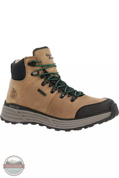 Georgia GB00642 Durablend Sport Waterproof Work Boots Lightweight Boots, Georgia Boots, Work Boots Men, Work Boot, Mesh Material, Green Lace, Work Boots, Full Grain Leather, Brown Color