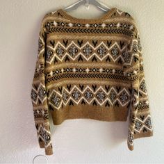 Sam Edelman Dixie Fair Isle Benton Sweater Size: Medium Details: New With Tags Fair Isle, Sam Edelman, Sweater Sizes, Scoop Neck, Sweaters For Women, Size Medium, Tags, Women Shopping, How To Wear