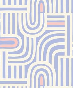 an abstract pattern in pastel blue and pink with wavy lines on the bottom right side