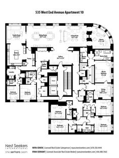 the apartment floor plan for 53 west end avenue, which is currently under construction in new york