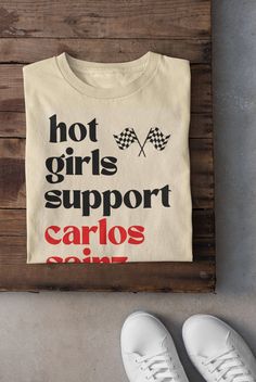 Keywords: UNISEX Carlos Sainz T-Shirt, Racing Team Hoodie, 1 SAI Tee, Smooth Operator Sweater, Motosport Fan Gift, Grand Prix Top 1970 Monaco GP T-Shirt | Vintage Race Shirt | Car Racing Tee, Moto GP Poster Top, Motosport Clothing, Sweater Gift, Carlos Sainz T-Shirt, Carlos Sainz Jr. Fan Gift, SAI Tee, Smooth Operator Sweatshirt, Grand Prix Top, SAI55 Shirt,f1 shirt ------------------------------------------------ QUALITY This T-shirt is a UNISEX t-shirt with a vintage illustration and it feels soft and light, with just the right amount of stretch. It features a crew neck, pre-shrunk fabric and side-seamed fit. FIND YOUR SIZE Please find the fitting guide in the pictures to determine your size. Pro Tip: Choose the best size by comparing the measurements of your favorite T-Shirt with the on Racing Style Cotton T-shirt With Letter Print, Lando Norris Shirt, Lando Norris Merch, Formula 1 Shirt, Race Poster, George Russel, Zhou Guanyu, Freetime Activities, Lance Stroll