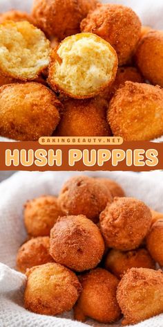 Easy to make Hush Puppies are a must-try treat! Deep fried cornbread batter with yellow cornmeal makes them easy and quick and perfect to make ahead for an easy appetizer idea that fits any appetizer menu. Enjoy! Easy Hush Puppies Recipe, Easy Hush Puppies, Homemade Hushpuppies, Easy Hush Puppy Recipe, Homemade Hush Puppies, Southern Hush Puppies, Breads Recipes, Hush Puppies Recipe, Restaurant Appetizers