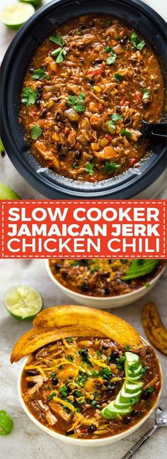 slow cooker chicken chili is an easy and delicious meal that's ready in under 30 minutes