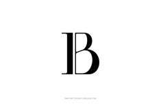 the letter b is made up of two letters, one black and white with an uppercase