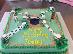 a birthday cake for a horse racing fan