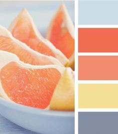 an image of some fruit with color swatches