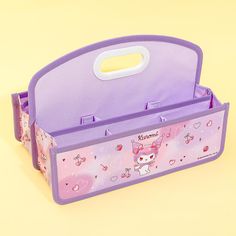 This cute folding organizer has super kawaii prints of Kuromi and a convenient handle! Use this to keep all your small knickknacks — from art tools, small toys, and even skin care products. Made from polyester and plastic Portable Pink Organizers For Storage, Pink Portable Storage Organizers, Pink Organizers With Pen Holders For Storage, Pink Kawaii Pencil Case For Storage, Kawaii Prints, Kawaii Backpack, Besties Forever, Foldable Storage, Small Toys