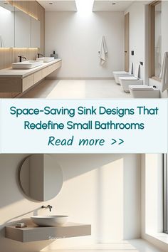 Floating vanity sink design maximizing floor space in compact bathroom