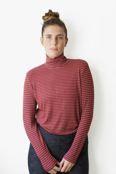 Red Stripped Shirt, Vintage Women Turtleneck Shirt, Long Sleeves Women Shirt, Loose Casual Shirt, Turtleneck Shirt, Women's Winter Clothing ----------------------------------------------- Unleash retro charm with our Red Striped Long Sleeves Turtleneck Shirt! This Vintage Women's Shirt is a timeless addition to your winter wardrobe. The classic stripes add a touch of sophistication to the loose, casual fit, making it the ideal winter essential. Crafted for comfort, this Long Sleeves Women's Shir Striped Stretch Turtleneck Top, Red Turtleneck Top For Layering, Striped Stretch Tops For Work, Stretch Striped Tops For Work, Red Stretch Long Sleeve Shirt, Red Cotton Workwear Tops, Red Cotton Tops For Work, Cotton Turtleneck Tops For Work, Red Fitted Turtleneck Top