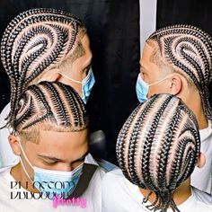 Men Freestyle Braids Hairstyles, Braided Back Hairstyles Men, 3 Cornrow Braids Men, Man Braiding Hairstyles, Designer Braids For Men, Mens Hairstyles Braids Men, Men Braid Design Ideas, Make Braids Black Men