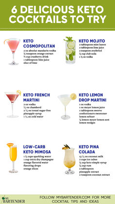 Keto Cocktails Sugar Free Alcoholic Drinks, Low Sugar Alcohol, Sugar Free Alcohol, Low Calorie Alcoholic Drinks, Food For Fitness, Attire Guide, Low Calorie Cocktails, Diet Goals