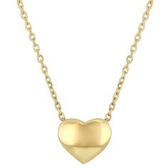 "This Stella Grace gold heart necklace is a wonderful gift for someone special. This Stella Grace gold heart necklace is a wonderful gift for someone special. Chain length: 17 in. Chain type: cable Metal: 10k gold Plating: 10k gold Finish: polished Nickel free Packaging: boxed Image(s) may be enlarged to show detail. Size: 17"". Gender: female. Age Group: adult." Yellow Gold Heart Necklace, Heart Motif, Mens Silver Necklace, Silver Wedding Bands, Gold Heart Necklace, Motif Design, Stunning Jewellery, Silver Pieces, Rose Gold Necklace