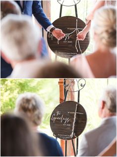 a couple getting married at their wedding ceremony