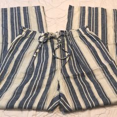 These Are So Comfy And Stylish! Brand New With Tags! Striped Wide Leg Pants, M Pants, Pants Color, Leg Pants, Wide Leg Pants, Madewell, Pant Jumpsuit, Wide Leg, Pants For Women