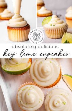 These Key Lime Cupcakes feature a moist, tender crumb infused with the zest and juice of key limes. They are topped with a rich cream cheese frosting that complements the light citrus flavor. 
Discover the perfect recipe recipe! Fresh, tangy, and utterly delicious—ideal for any gathering or a sweet family treat.

Head to errenskitchen.com for easy, delicious, and even quick recipes for breakfast, lunch, dinner, drinks, and desserts! Lime Cupcake Recipe, Key Lime Cupcake, Lime Cream Cheese Frosting, Key Lime Cupcakes, Key Limes