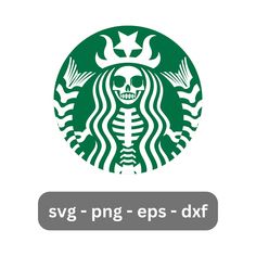 the starbucks logo has a skeleton in it